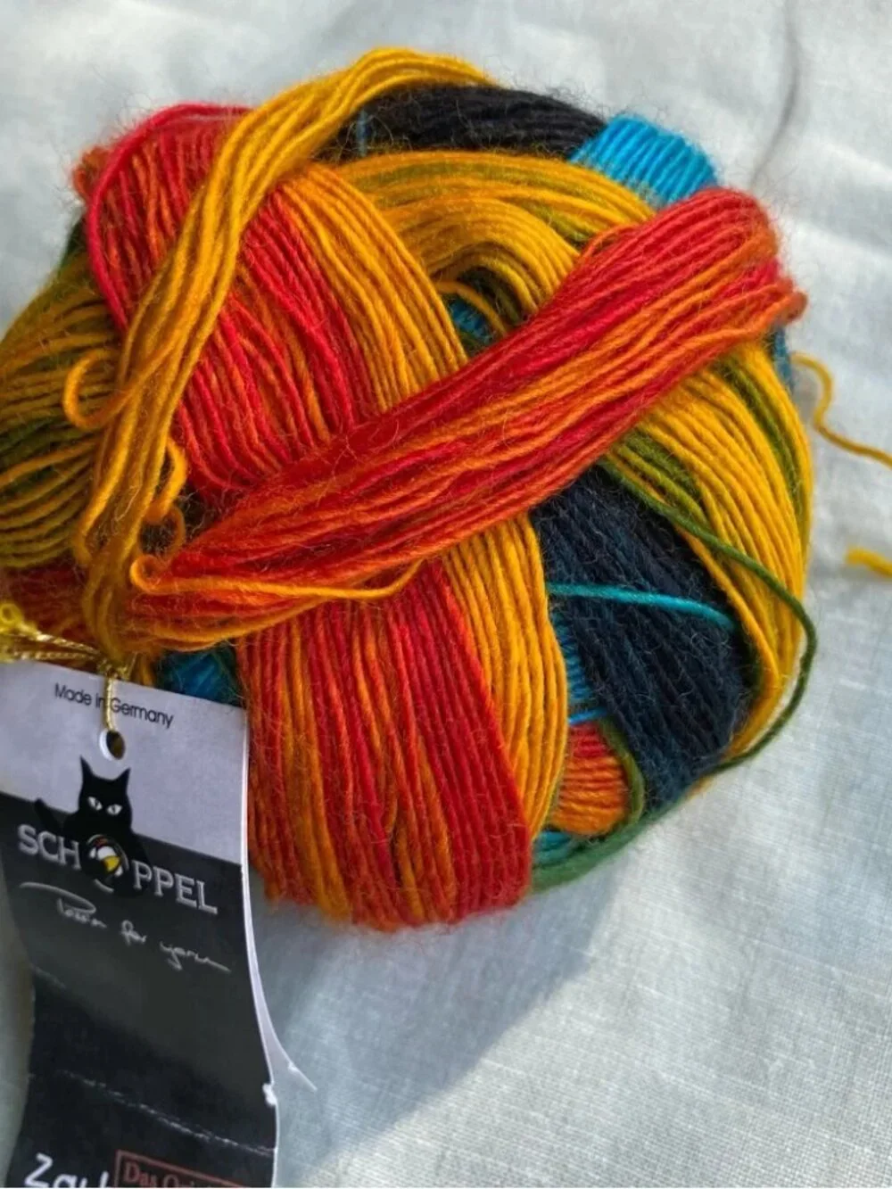 Schoppel Zauberball 100g yarn ball color 1564 Frische fische Fresh Fish stripes